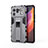Custodia Silicone e Plastica Opaca Cover con Magnetico Supporto per Xiaomi Mi 11 Ultra 5G