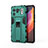 Custodia Silicone e Plastica Opaca Cover con Magnetico Supporto per Xiaomi Mi 11 Ultra 5G Verde