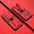 Custodia Silicone e Plastica Opaca Cover con Magnetico Supporto per Xiaomi Mi 12 Lite 5G Rosso