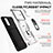 Custodia Silicone e Plastica Opaca Cover con Magnetico Supporto Q01W per Samsung Galaxy S20 FE 5G