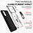 Custodia Silicone e Plastica Opaca Cover con Magnetico Supporto Q01W per Samsung Galaxy S20 Lite 5G