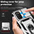 Custodia Silicone e Plastica Opaca Cover con Magnetico Supporto Q02W per Samsung Galaxy A02s