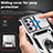Custodia Silicone e Plastica Opaca Cover con Magnetico Supporto Q02W per Samsung Galaxy M32 5G
