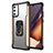 Custodia Silicone e Plastica Opaca Cover con Magnetico Supporto RJ1 per Samsung Galaxy Note 20 5G Oro