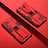 Custodia Silicone e Plastica Opaca Cover con Magnetico Supporto T01 per Oppo A94 4G Rosso