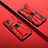 Custodia Silicone e Plastica Opaca Cover con Magnetico Supporto T01 per Oppo A95 5G Rosso