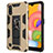 Custodia Silicone e Plastica Opaca Cover con Magnetico Supporto T01 per Samsung Galaxy A01 SM-A015