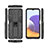 Custodia Silicone e Plastica Opaca Cover con Magnetico Supporto T01 per Samsung Galaxy F42 5G