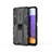 Custodia Silicone e Plastica Opaca Cover con Magnetico Supporto T03 per Samsung Galaxy A22 5G