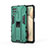Custodia Silicone e Plastica Opaca Cover con Magnetico Supporto T04 per Samsung Galaxy A12