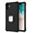 Custodia Silicone e Plastica Opaca Cover con Magnetico Supporto Z01 per Apple iPhone 11 Nero