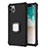 Custodia Silicone e Plastica Opaca Cover con Magnetico Supporto Z01 per Apple iPhone 11 Pro Max Nero