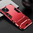 Custodia Silicone e Plastica Opaca Cover con Supporto A01 per Apple iPhone 13 Rosso