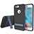 Custodia Silicone e Plastica Opaca Cover con Supporto A01 per Apple iPhone 8 Plus Blu