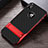 Custodia Silicone e Plastica Opaca Cover con Supporto A01 per Apple iPhone X Rosso