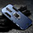 Custodia Silicone e Plastica Opaca Cover con Supporto A01 per Huawei Mate 20 Lite Blu