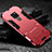 Custodia Silicone e Plastica Opaca Cover con Supporto A01 per Huawei Mate 20 Rosso