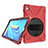 Custodia Silicone e Plastica Opaca Cover con Supporto A01 per Huawei MatePad 10.8 Rosso