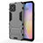 Custodia Silicone e Plastica Opaca Cover con Supporto A01 per Huawei Nova 8 SE 5G Grigio