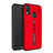 Custodia Silicone e Plastica Opaca Cover con Supporto A01 per Huawei P20 Lite Rosso