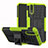 Custodia Silicone e Plastica Opaca Cover con Supporto A01 per Huawei P20 Verde