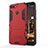 Custodia Silicone e Plastica Opaca Cover con Supporto A01 per Huawei Y6 Prime (2018) Rosso