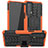 Custodia Silicone e Plastica Opaca Cover con Supporto A01 per Motorola Moto Edge 20 5G Arancione