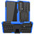 Custodia Silicone e Plastica Opaca Cover con Supporto A01 per Motorola Moto Edge Lite 5G Blu