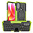 Custodia Silicone e Plastica Opaca Cover con Supporto A01 per Motorola Moto G Power (2022) Verde