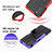 Custodia Silicone e Plastica Opaca Cover con Supporto A01 per Motorola Moto G22