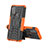 Custodia Silicone e Plastica Opaca Cover con Supporto A01 per Motorola Moto G50 Arancione