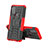 Custodia Silicone e Plastica Opaca Cover con Supporto A01 per Motorola Moto G50 Rosso