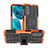 Custodia Silicone e Plastica Opaca Cover con Supporto A01 per Motorola MOTO G52