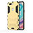 Custodia Silicone e Plastica Opaca Cover con Supporto A01 per OnePlus 5T A5010 Oro