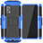 Custodia Silicone e Plastica Opaca Cover con Supporto A01 per Realme 7 Pro