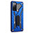 Custodia Silicone e Plastica Opaca Cover con Supporto A01 per Samsung Galaxy S20 FE 5G Blu
