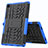 Custodia Silicone e Plastica Opaca Cover con Supporto A01 per Samsung Galaxy Tab A7 4G 10.4 SM-T505 Blu