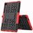 Custodia Silicone e Plastica Opaca Cover con Supporto A01 per Samsung Galaxy Tab A7 4G 10.4 SM-T505 Rosso