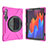 Custodia Silicone e Plastica Opaca Cover con Supporto A01 per Samsung Galaxy Tab S7 11 Wi-Fi SM-T870 Rosa Caldo