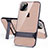 Custodia Silicone e Plastica Opaca Cover con Supporto A02 per Apple iPhone 11 Pro Max Nero