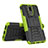 Custodia Silicone e Plastica Opaca Cover con Supporto A02 per Huawei Nova 2i Verde