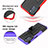 Custodia Silicone e Plastica Opaca Cover con Supporto A02 per Motorola Moto G 5G (2022)