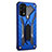 Custodia Silicone e Plastica Opaca Cover con Supporto A02 per Realme 7 Pro Blu