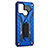 Custodia Silicone e Plastica Opaca Cover con Supporto A02 per Realme 7i Blu