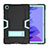 Custodia Silicone e Plastica Opaca Cover con Supporto A02 per Samsung Galaxy Tab A7 4G 10.4 SM-T505 Verde Pastello