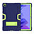 Custodia Silicone e Plastica Opaca Cover con Supporto A02 per Samsung Galaxy Tab A7 Wi-Fi 10.4 SM-T500 Blu Notte