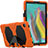 Custodia Silicone e Plastica Opaca Cover con Supporto A02 per Samsung Galaxy Tab S5e Wi-Fi 10.5 SM-T720 Arancione
