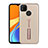 Custodia Silicone e Plastica Opaca Cover con Supporto A03 per Xiaomi Redmi 9 India Oro