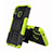 Custodia Silicone e Plastica Opaca Cover con Supporto A04 per Huawei P20 Lite Verde