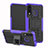 Custodia Silicone e Plastica Opaca Cover con Supporto A04 per Huawei P30 Lite Viola